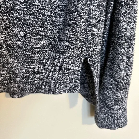 LOFT Black and White Crew Neck Cotton Knit Sweater, Size L - Picture 5 of 6